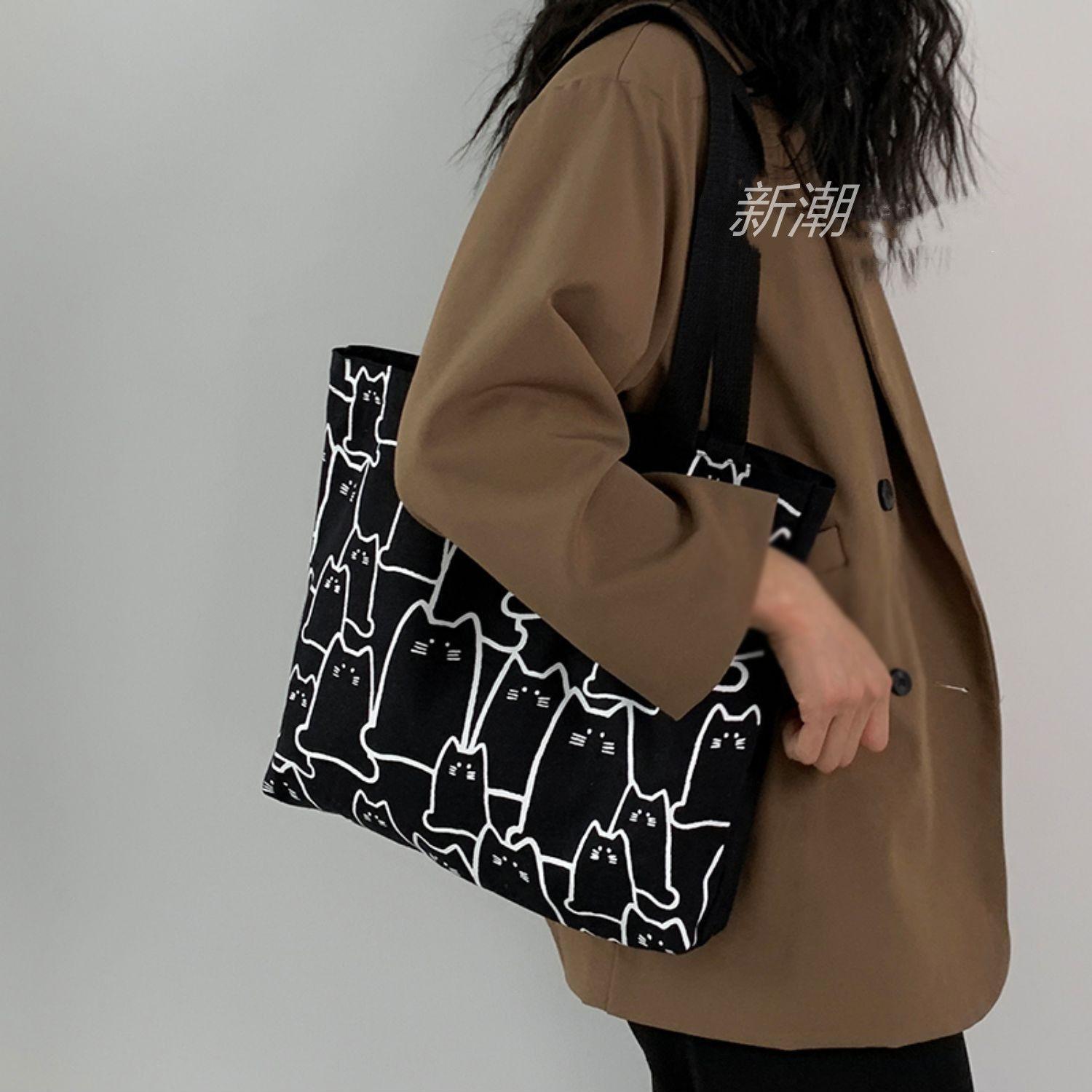 

Холщовые сумки женские сумки с принтом хлопчатобумажная ткань подростковые сумки-тоуты сумки через плечо эко-сумка многоразовая сумка для покупок в продуктовом магазине