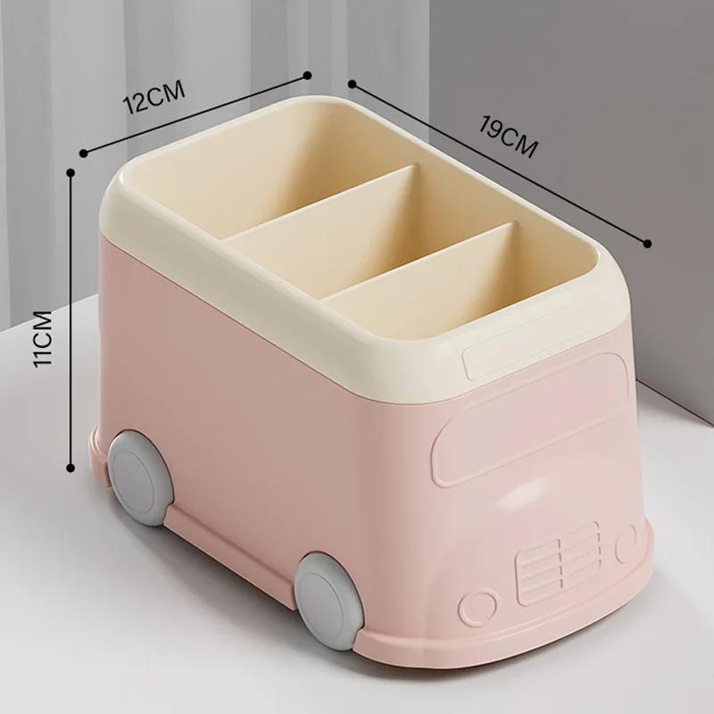 

2024 Настольный ящик для хранения, мультяшная сетка, держатель для ручек, ведро для ручек, канцелярские принадлежности, настольная полка для хранения разных предметов, сортировочная коробка розовый