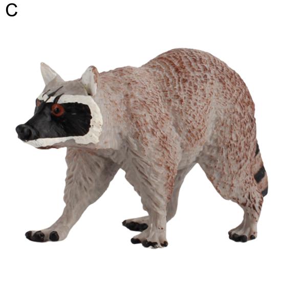Animal Model Simulated Detailed PVC Forest Animal Raccoon Model for Kids