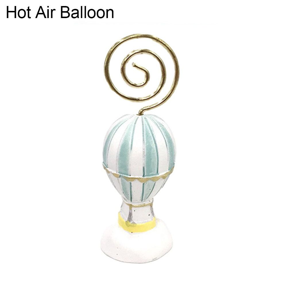 

New Hot Air Balloons/Clouds Place Card Holder Table Number Stand Photo Clip Paper Clamp Price Label Holder Party Desktop Decor
