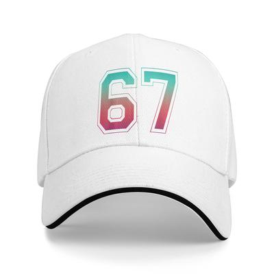 Summer 67 Graphic 6 7 Six Seven Baseball Cap  Running Hippie Fashion Print Sun Trucker Hat Men Women Hot Sale Baseball Caps