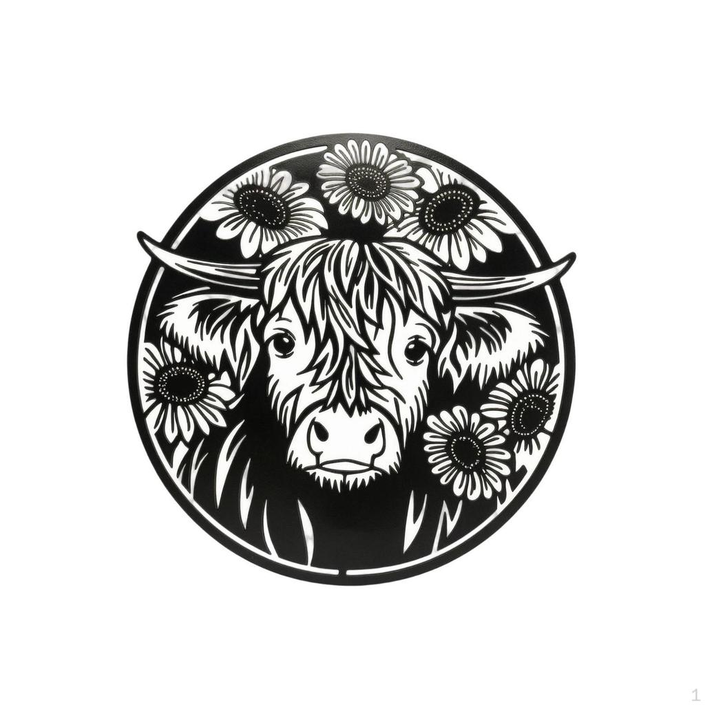 Metal Wall Art Black Silhouette Decor Cutout for Living Room, Bedroom, Entryway Style 1