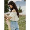 Mishow French Off-Shoulder Tencel Blouse