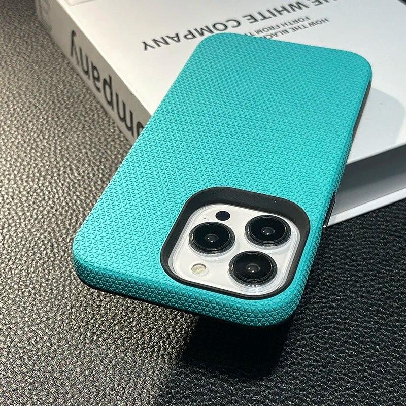

Броня, противоударный чехол-бампер для телефона для iPhone 15Pro Max 13 12 11 Pro Max 14 Plus XS Max XR, силиконовая противоскользящая жесткая задняя крышка из ПК