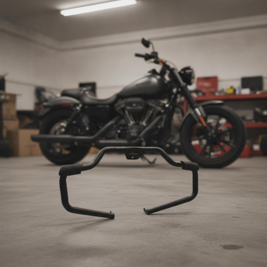 Motorcycle Front Engine Guard Matte Black Deflector