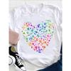 European Size Fashionable Printed Women'S T-Shirt - Comfortable And Relaxed, Round Neck, Suitable for All Seasons, Elegant Casual Top, Locally Shipped