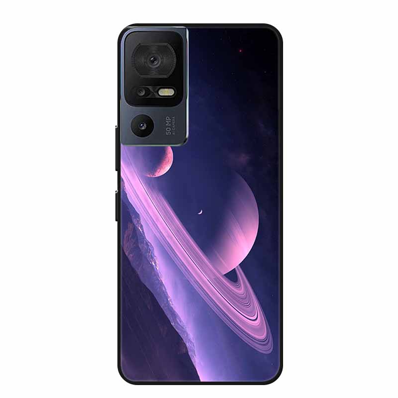 Für TCL 40 SE Handyhülle 40SE Hülle Schwarzes Silikon Weiche Rückseite Hülle Für TCL 40 SE Hülle Funda Für TCL40SE Capa 6.75" Schale