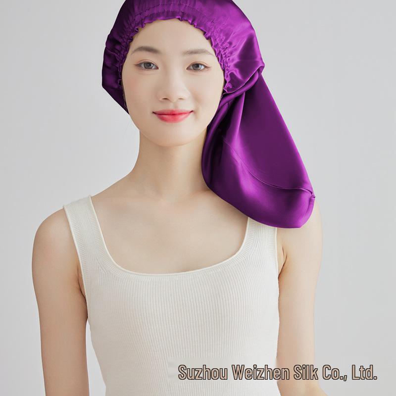 Yama %100 Dut İpeği Uyku ve Saç Bakım Fırfırlı Kenarlı Bone