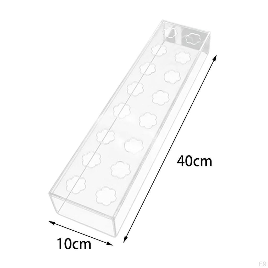Akrylová váza na květiny Obdélníkový držák s otvorem Nízká ležící poupata pro párty