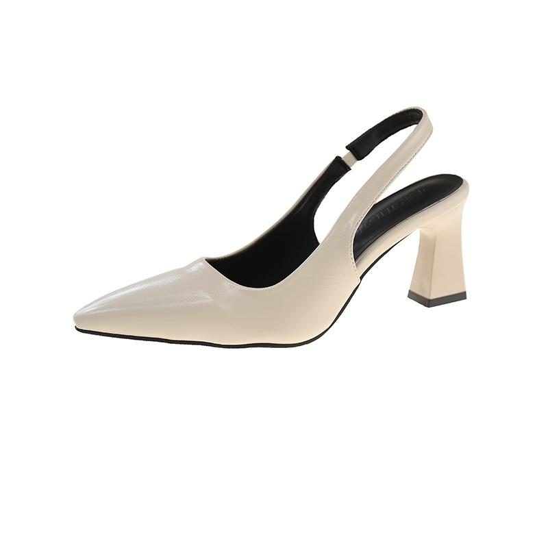 Fashion High Heels Pointed Toe Women Sandals Sexy Summer Shoes Luxury New Trend 2025 Brand Slippers Slingback Chunky Pumps Woman Zapatos