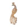 Retro Peacock Trailing Hollow Gold Smart Elegant Pressed Pendant Brooch