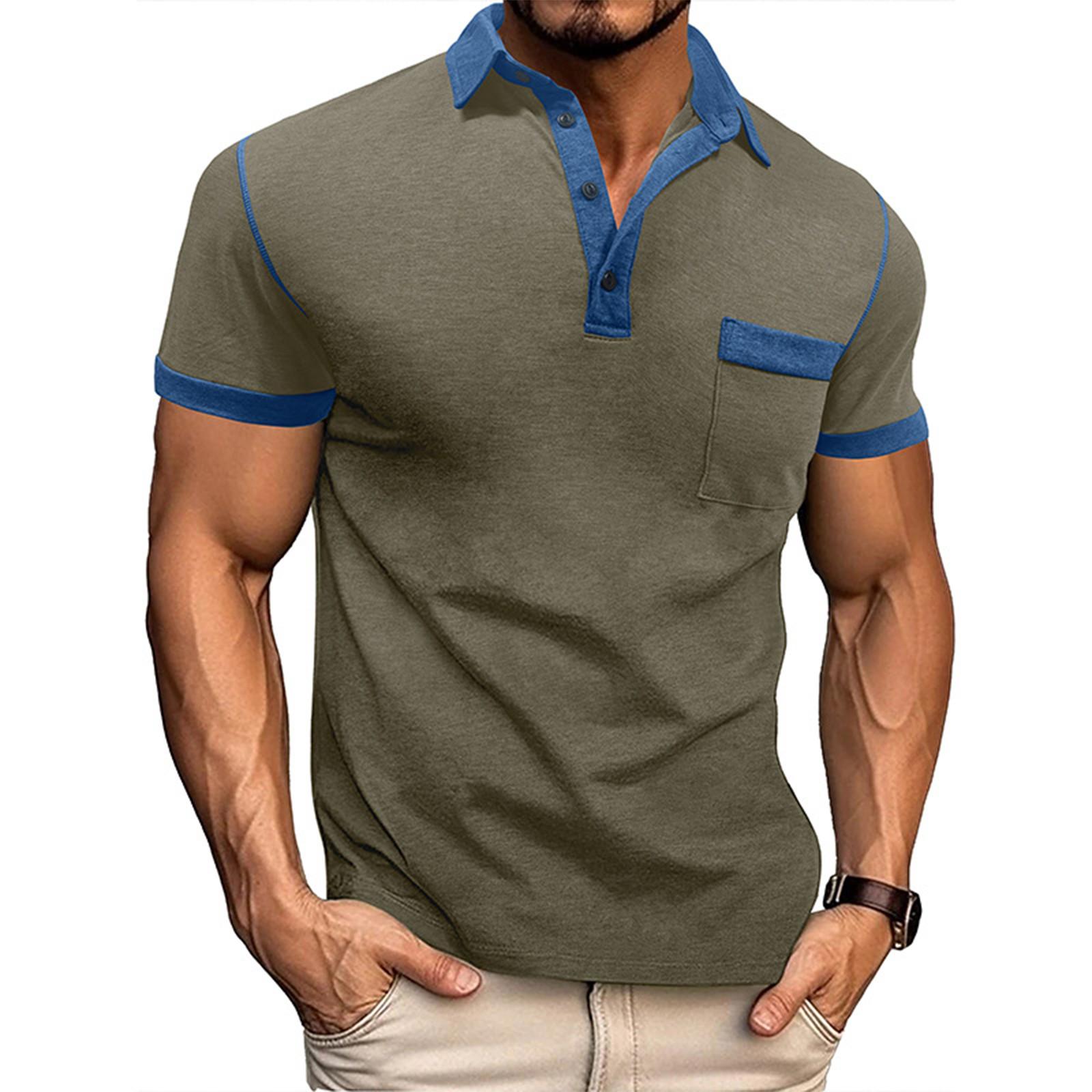 

Чоловіча футболка з короткими рукавами, вулична повсякденна мода L хакі