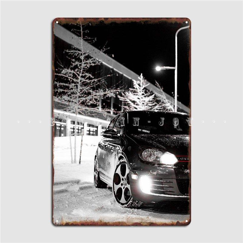 

Mk6 Golf Gti Metal Sign Wall Mural Mural Painting Kitchen Retro Tin Sign Poster 20x30cm