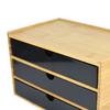 Bamboo Desktop Storage Drawer Organization Scissors Box for Hotel Guest Room Study Pencils