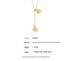Qiong Yao Luxe Stainless Steel Mother-of-Pearl Clover Heart Necklace with Adjustable Gold PVD Coating