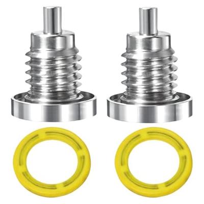 For Mercury Outboard Marine Magnetic Gearcase Drain Plug 8M0058389 Lower Unit Gear Lube Fill Hole Screw Seal 2PCS