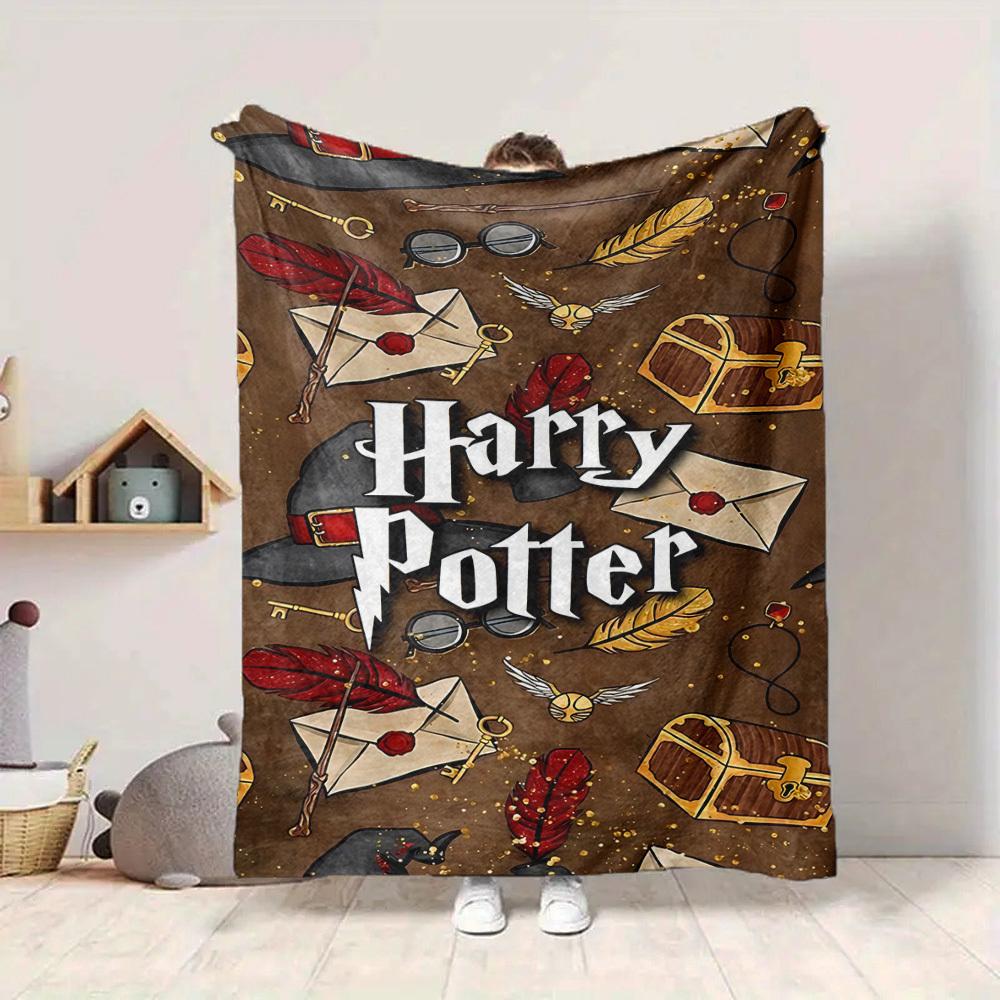 1pc Hogwarts Letter Blanket Lightweight Flannel Throw For Sofa, Bed, Travel, Camping, Livingroom, Office, Couch, Chair, And Bed