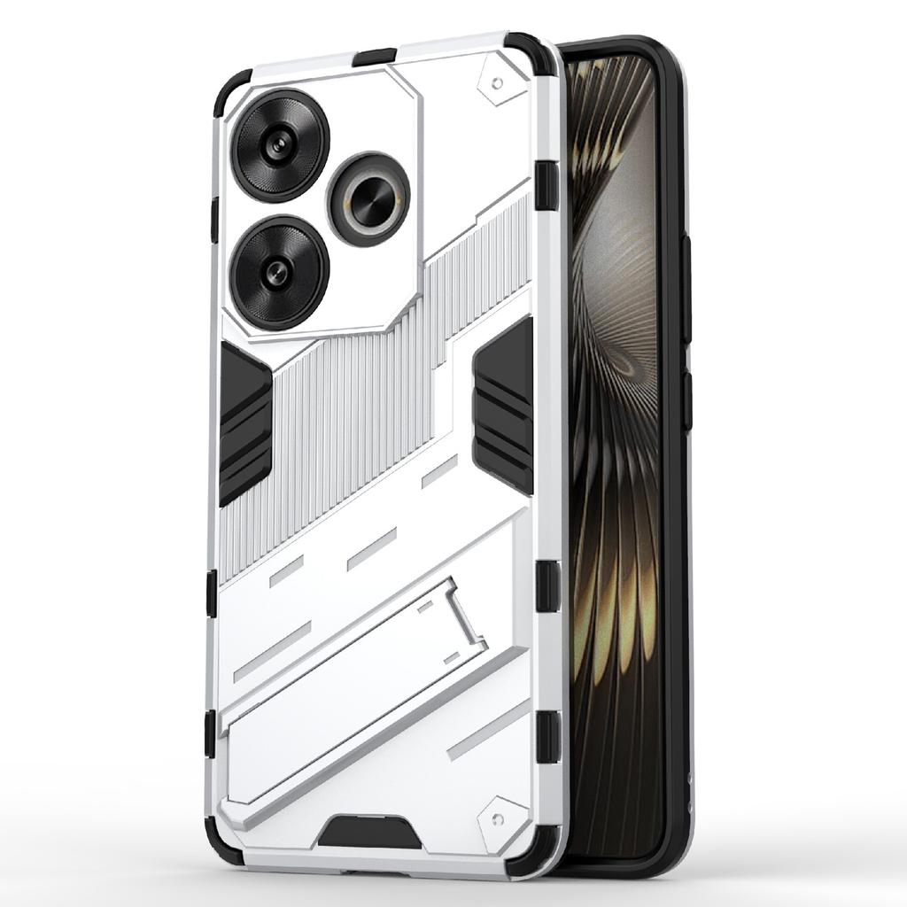 För Xiaomi Redmi Turbo 3 5G/Poco F6 5G Skal Stöttåligt PC+TPU Telefonskydd med Ställ