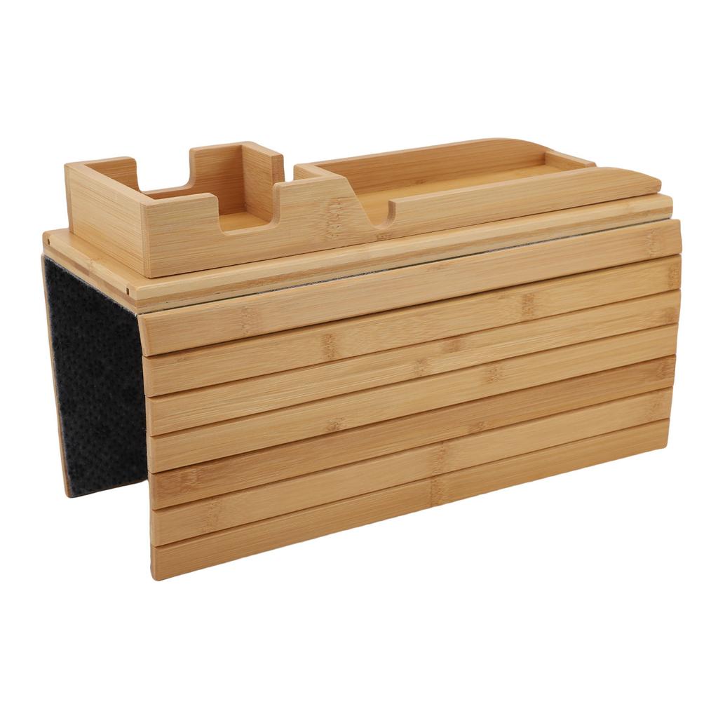 Sofa Arm Tray Wood Double Use Removable Foldable Couch Armrest Table for Drinks Snacks
