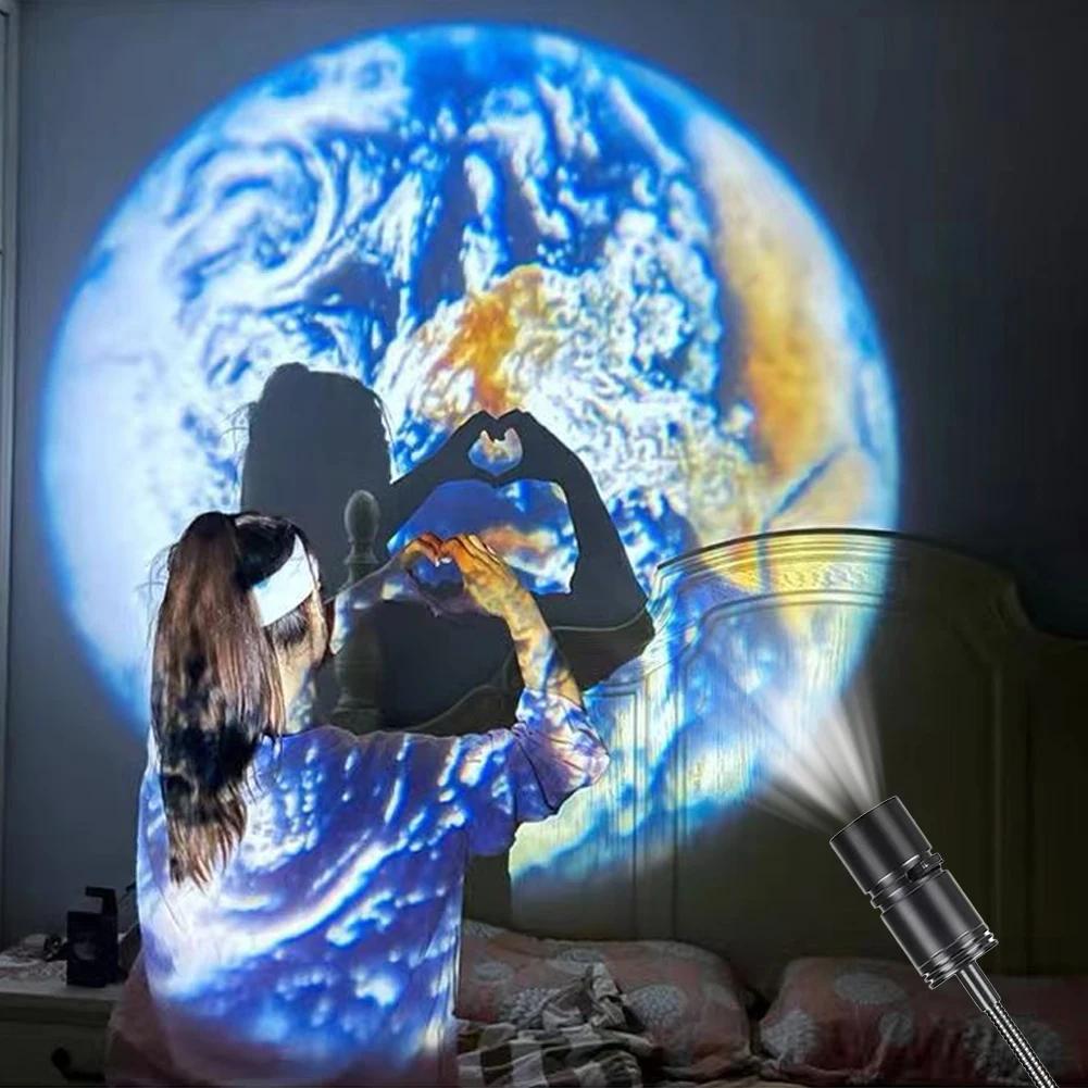 Mini USB Moon Light Projector Led Globe Star Galaxy Lamp Night Lighting for Auto Atmosphere Lighting Car Accessories Interior