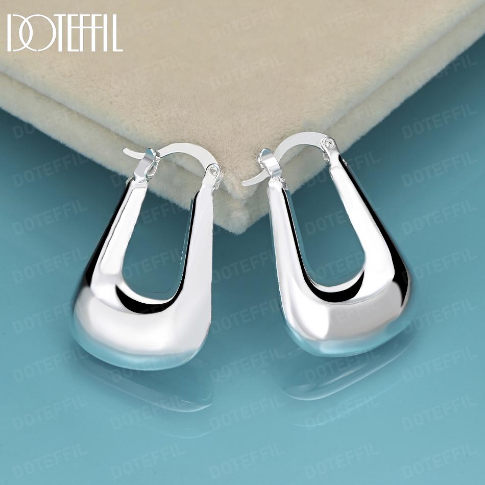 Boucles d'oreilles percées en argent sterling 925, bijoux de mariage tendance