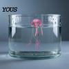 Decorative Jellyfish for Aquariums Aquarium Faux Jellyfish, Soft Silicone Fluorescent Realistic Floating Luminous Fish Tank Decor Saltwater Tanks