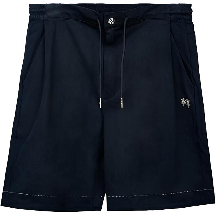 

Li Ning Sports Простые однотонные свободные прямые удобные универсальные повседневные шорты на молнии Мужские шорты AKSV697-2 M