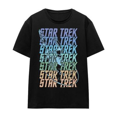 STAR TREK Unisexové dospělé tričko s více logy Enterprise