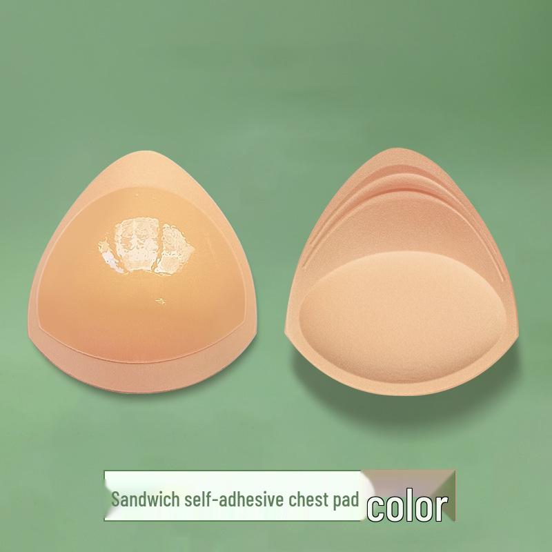 Heart-Shaped Self-Adhesive Push-Up Bikini Inserts - Thickened & Invisible Sponge Breast Pads