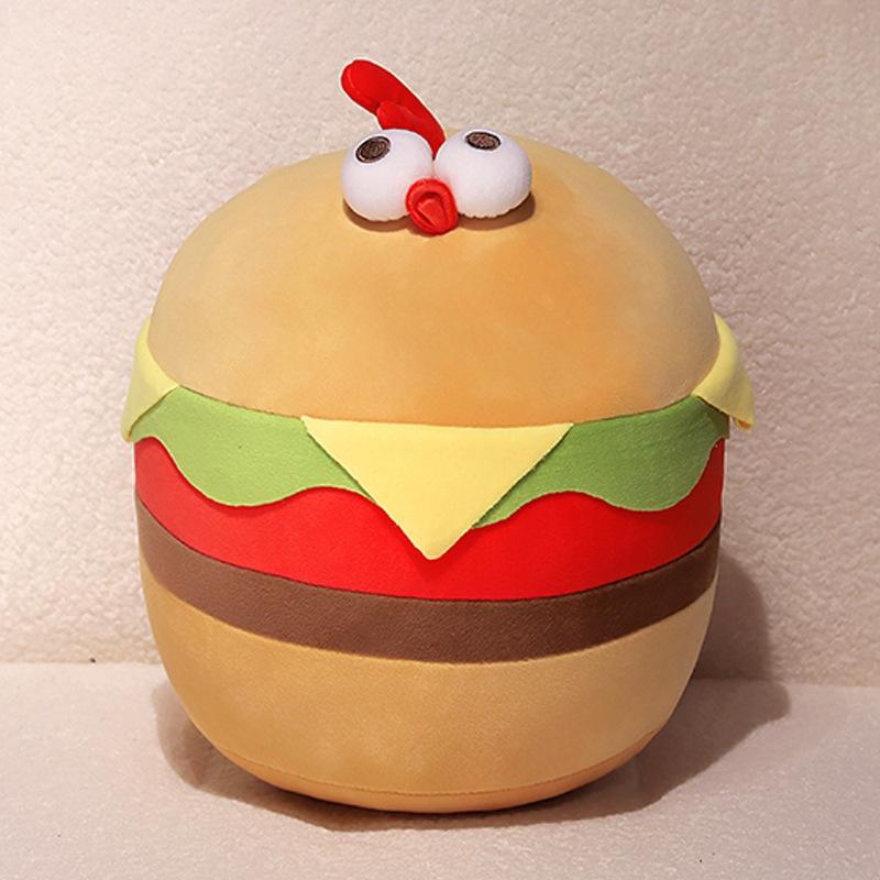 

Simulation Cute Transformed Hamburger Chicken Doll Plush Toy Doll Girl Sleeping Pillow Sofa Pillow 35cm 0.35kg