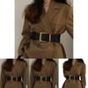 Stylish Black Wide Waist Belt For Women With Elegant Design Perfect For Dresses And Coats