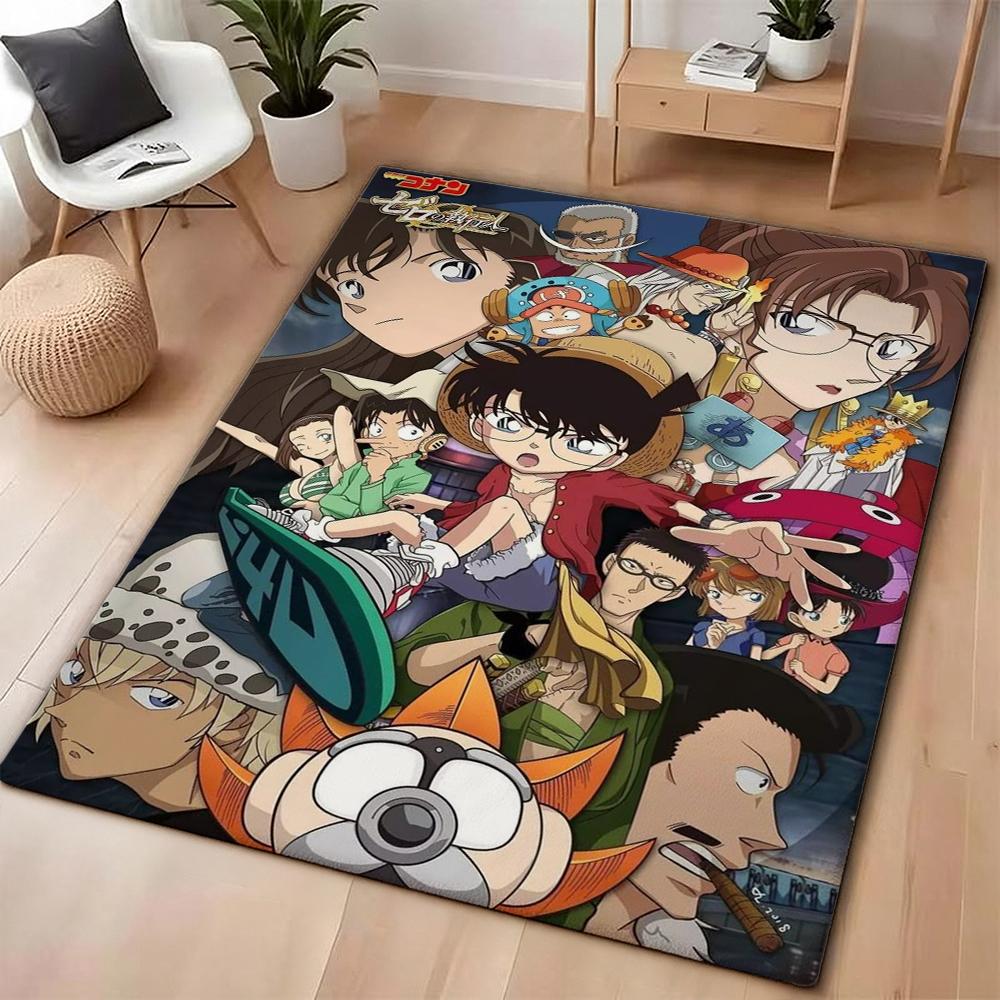 Detective Conan Anime Adventure Patterned Rug Absorbent Nonslip Carpet For Study Reading Area Home Party Decor Christmas Gift