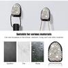 4PCS Bling Car Mini Hooks, Multifunctional Adhesive Small Auto Storage Hook for Key Cable Mask, Crystal Rhinestone Dashboard Hanging Hook, Interior