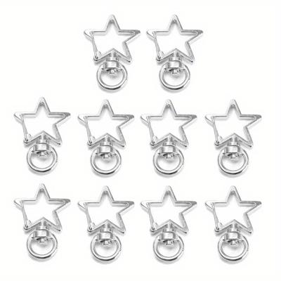15 buc cleme metalice pivotante cu gheare de homar, stea/lună, cârlig pivotant, cleme pentru curea, consumabile DIY, fabricarea de bijuterii, breloc