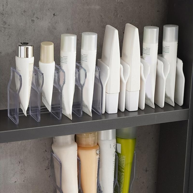 Vertikaler Handcremespender Wandmontierte Aufbewahrungseinheit Mehrere Fächer Badezimmer Hautpflege Regale Organizer