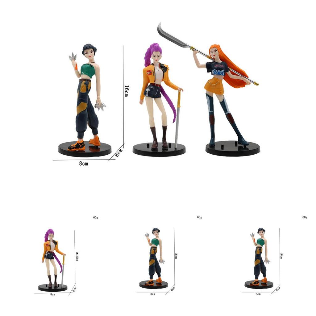 Kpop Dämonenjäger PVC Sammlerfigur mit Ständer und Zubehör zum Sammeln und Ausstellen