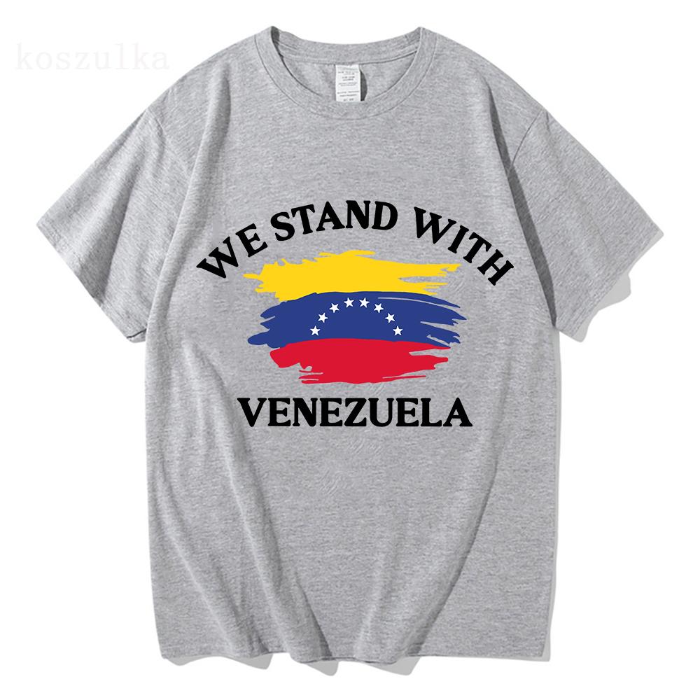Freedom Venezuela T-shirt Short Sleeve Cotton Loose Male Tshirts Unisex Streetwear Casual O-neck Hip Hop Men T Shirt Print Tees
