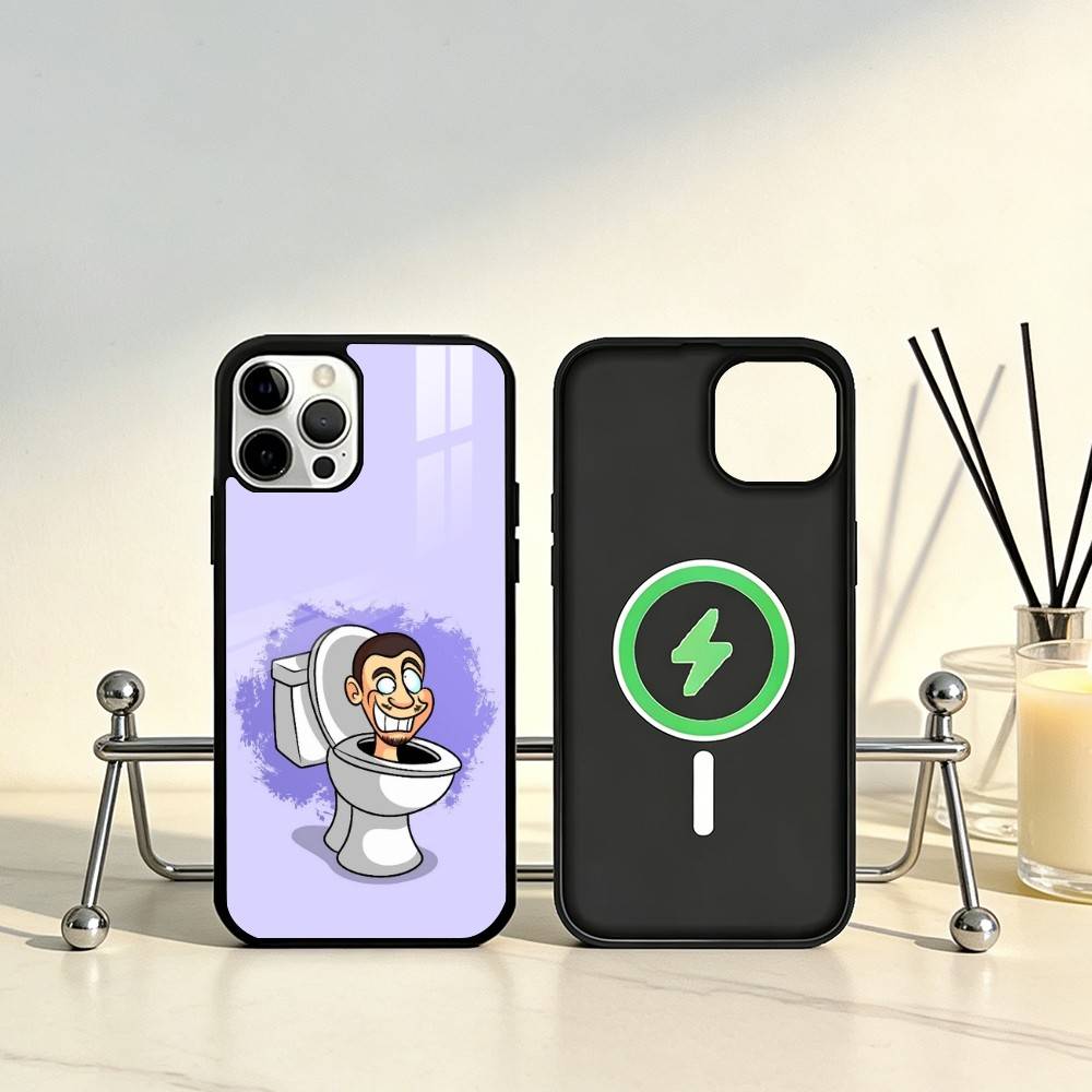 C-Cartoon S-Skibidi Toilet Phone Case For iPhone17,16,15,14,13,12,11 Plus,Pro Max Magnetic For Magsafe Wireless Charging