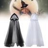 Witch Vampire Cosplay Cloak With Mesh Hood For Halloween Party Costumes