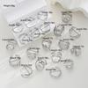 Punk Irregular Metal Opening Rings For Women Vintage Geometric Liquid Lava Waterdrop Knuckle Joint Ring Party Jewelry Gifts 2026