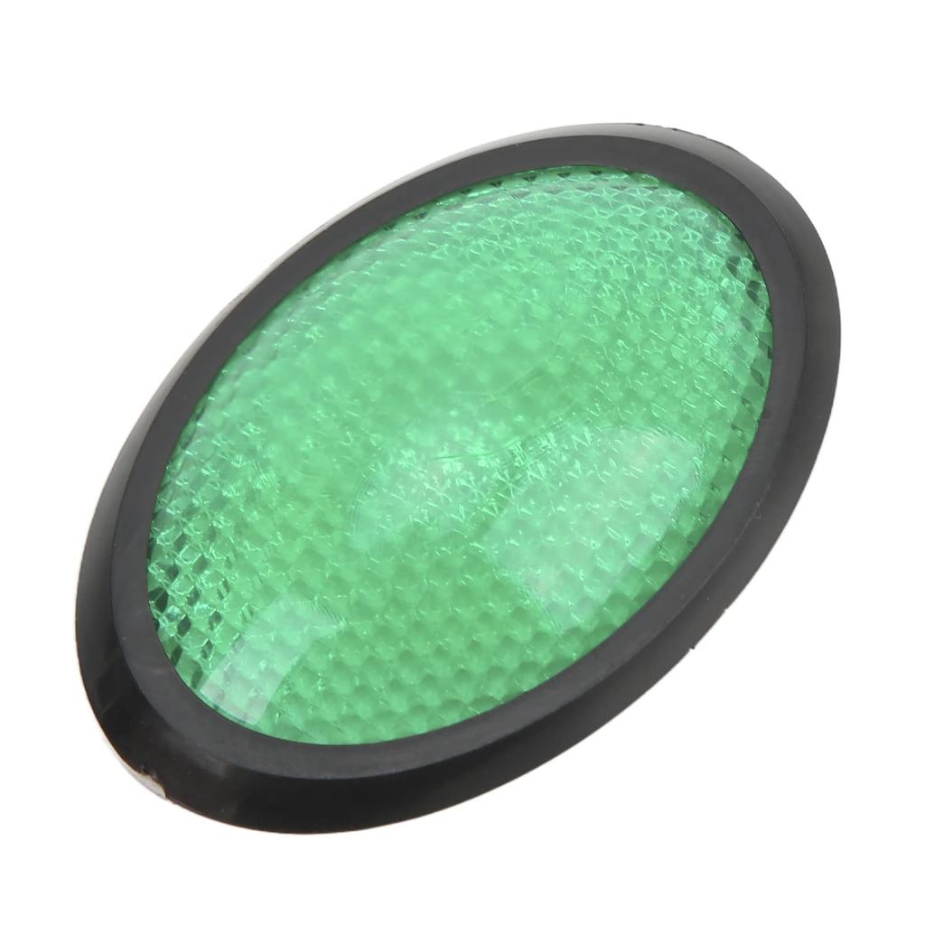Qiilu Warning Reflector, 2 Pcs Universal Reflective Stickers Green Oval Warning Reflector for Car Motorcycle Truck