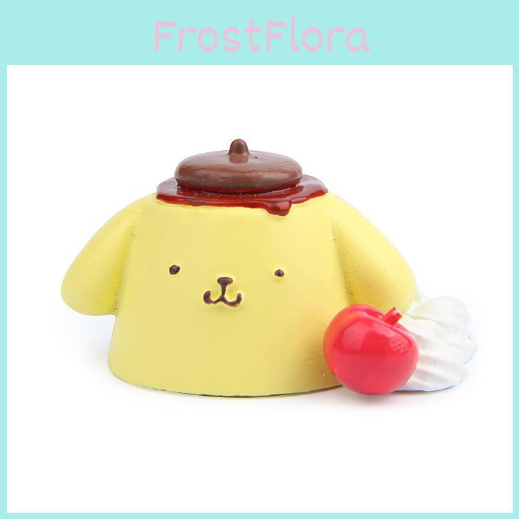 Burger Pompompurin Cartoon Bread And Cup Resin Ornaments For Party And Gifts