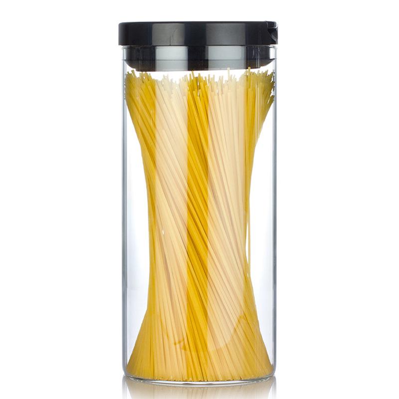 Airtight Lead-Free Glass Storage Jar for Coffee, Tea, Grains, and Dry Goods