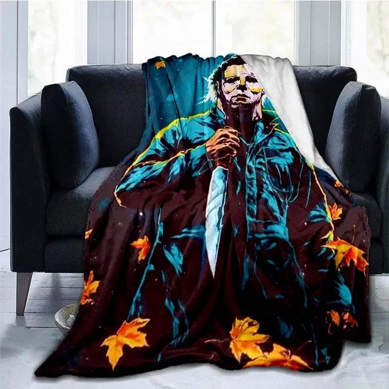Michael Myers Blanket Super Soft Plush Flannel Blanket Living Room Bedroom Sofa Blankets for Beds Blanket Gift