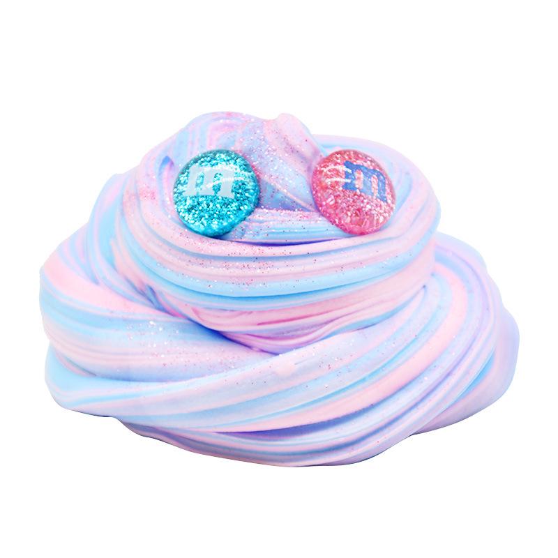 H- Spinner Cute Clock Block Cake Fluffy Slime Plasticine Mud Slam Stress Relief Barneleke