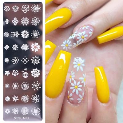 Modelli Retro Floreali con Farfalle per Nail Art Piastra per Stamping Fiocco di Neve Animale Pizzo Modelli per Timbri Piastra Immagine Strumenti Decorativi