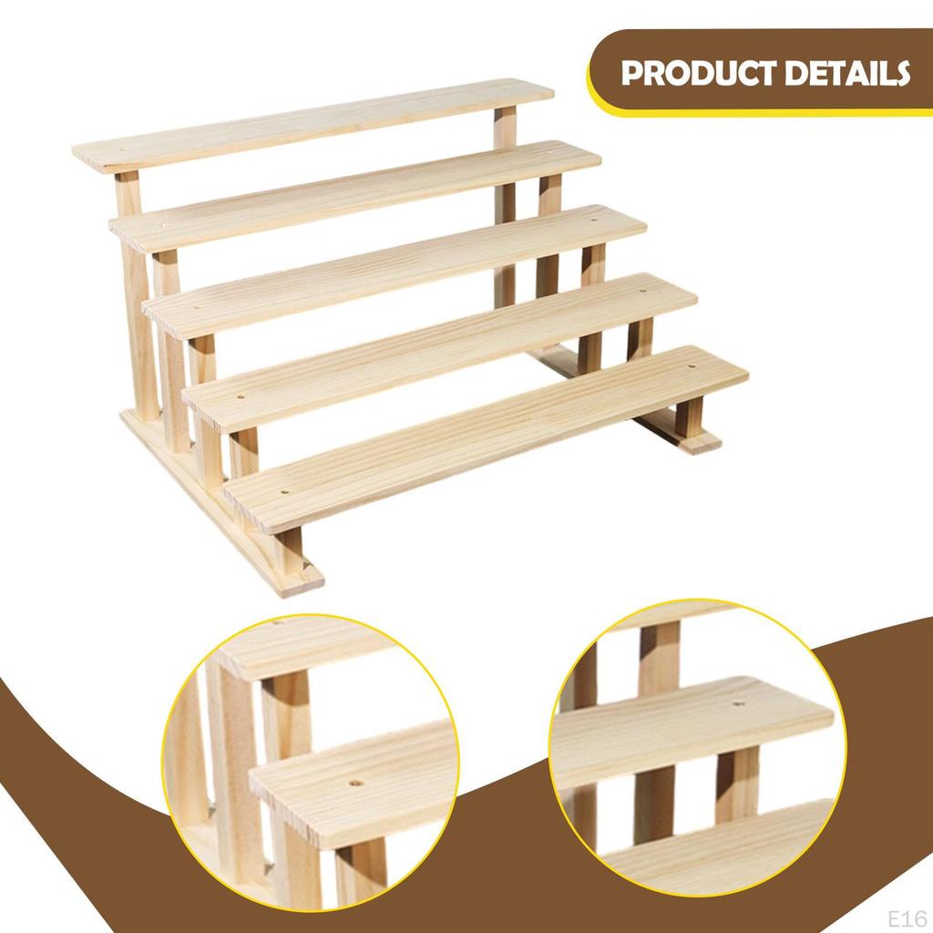 Wood Display Riser Cupcake Stand Decorative Figure Perfume Organizer for Figures