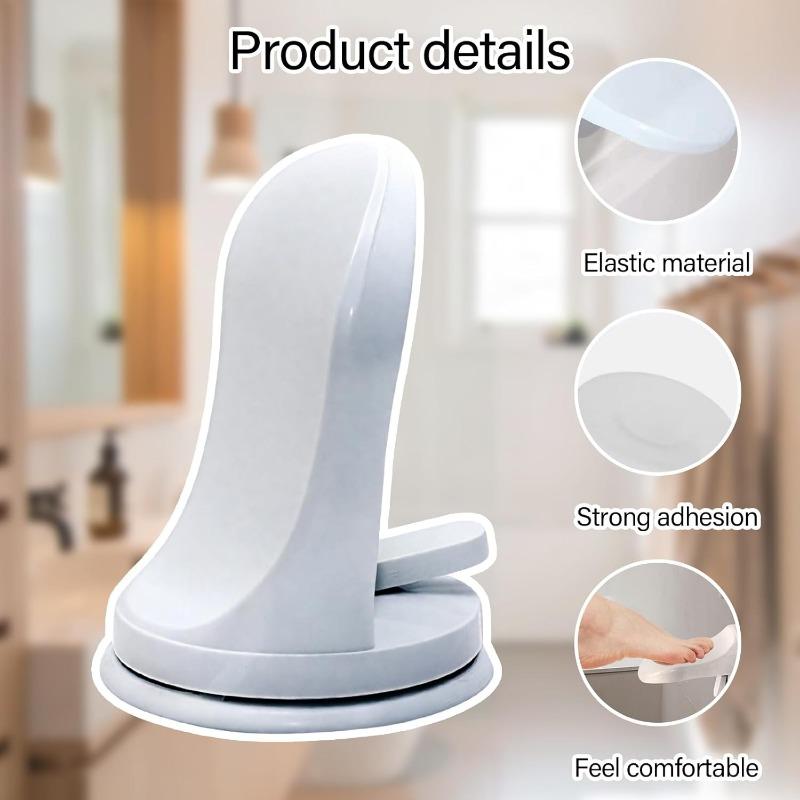 Shower Foot Rest Non-Slip Suction Cup Bathroom Aid Seniors Children Pregnant Toilet Support Foot Pedal Shower Shaving Leg Aid Waterproof Grab