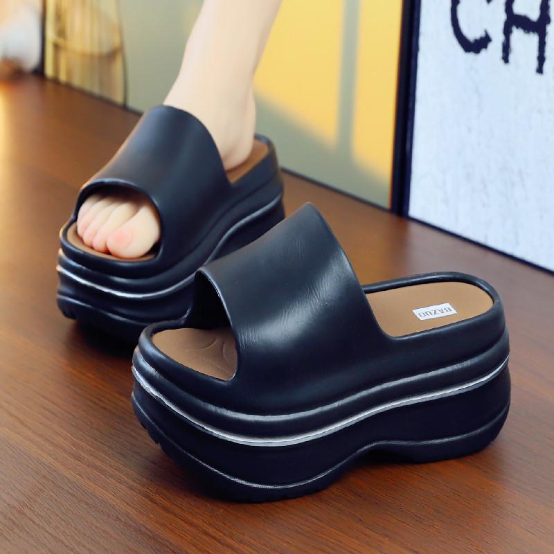 Mode Hausschuhe Plateau Hausschuhe Slides Massage Sommer Flache Schuhe Frau 2025 Hausschuhe Flaches Plateau Sommer Massage