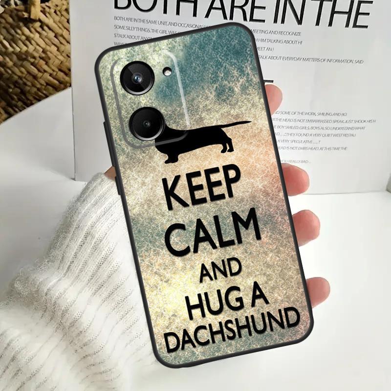Sausage Dog Dachshund Quotes Case For Realme 9 10 11 12 Pro Plus GT5 GT Neo5 C21Y C25s C30 C31 C33 C35 C51 C53 C55 C67